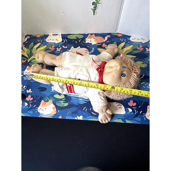 Vintage 1982 Cabbage Patch Kid Doll White Red Sailer Outfit Plush Stuffed - Picture 2 of 12